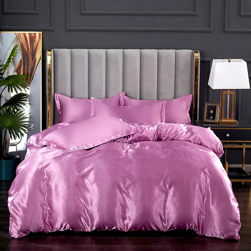 3-piece silky satin duvet cover set by 𝕄𝕔 𝕋𝕙𝕖 𝔹𝕝𝕒𝕔𝕜 𝔻𝕚𝕒𝕞𝕠𝕟