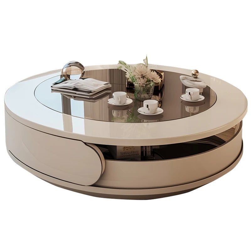 Minimalist Nordic-style coffee table by MC THE BLACK DIAMOND with sleek storage design and luxurious aesthetic for modern living spaces.