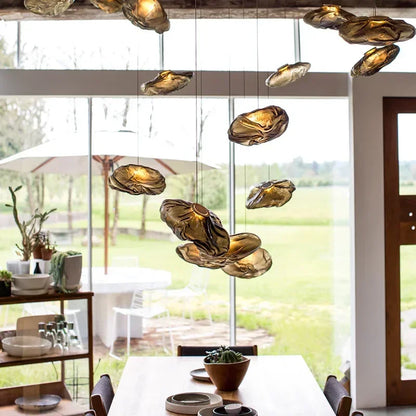 Modern Cloud Design Smoky Grey Glass Pendant Light  Art Hanging Lamp Decorative Blown Glass Pendant Lamp Restaurant Chandelier - https://mohammadcollection.com