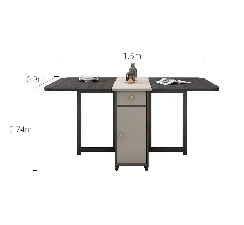 MC The Black Diamond luxury folding kids' study and dining wooden table, versatile for party and room use.