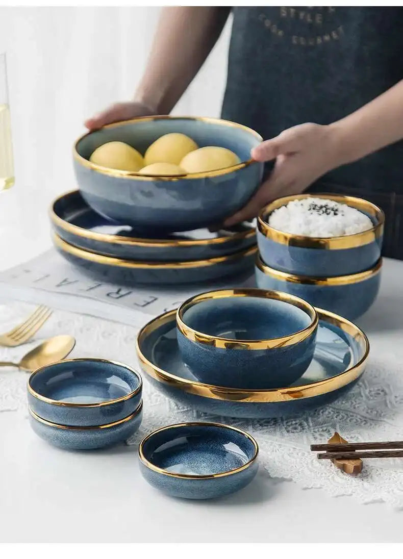 Light luxury ceramic dinner plate from 𝕄𝕮 𝕋𝕙𝕖 𝔹𝕝𝕒𝕔𝕜 𝔻𝕚𝕒𝕞𝕠𝕟�
