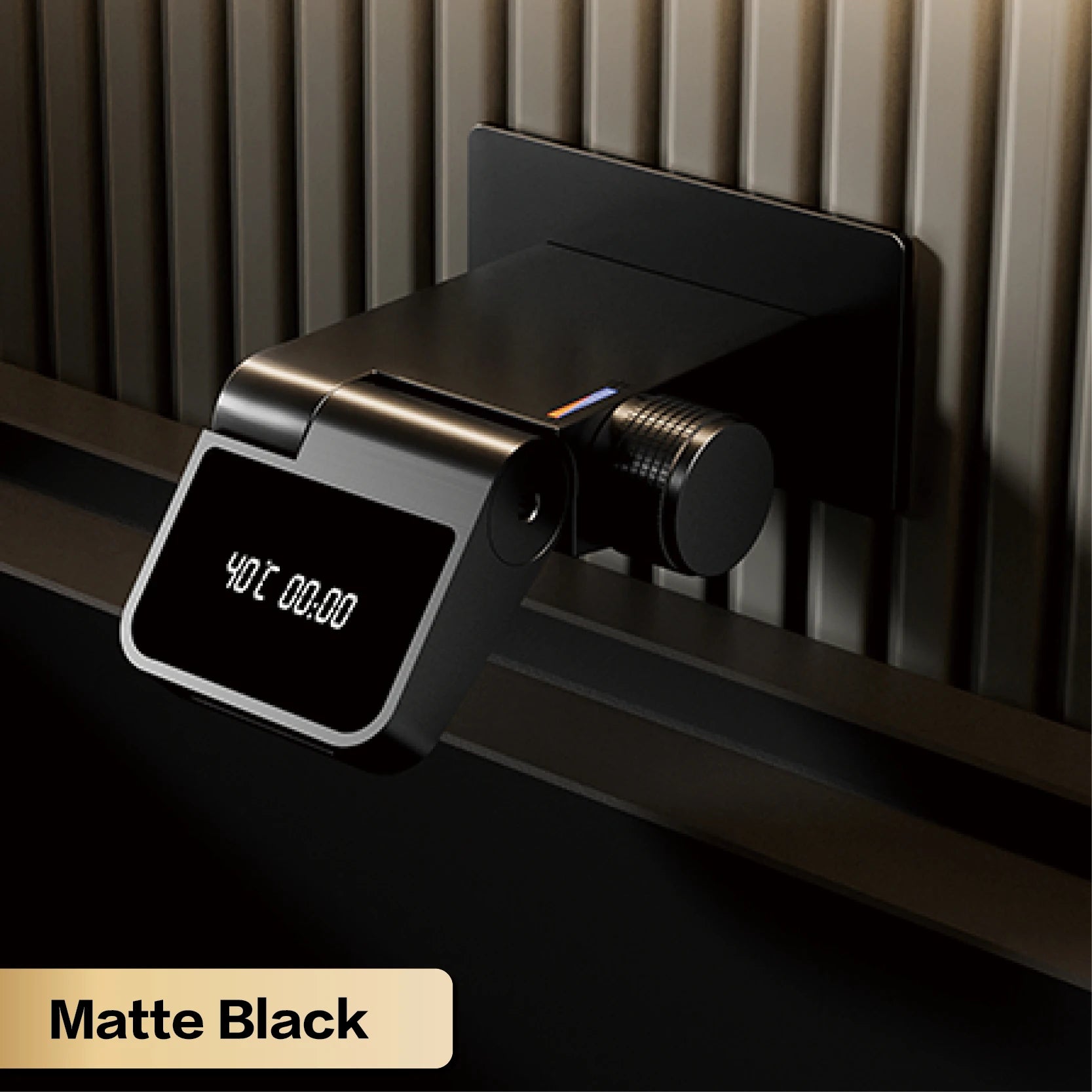 Luxury brass white bathroom faucet with wall mounted design LED digital display Hot and Cold dual control Simple washbasin Mixer - https://mohammadcollection.com
