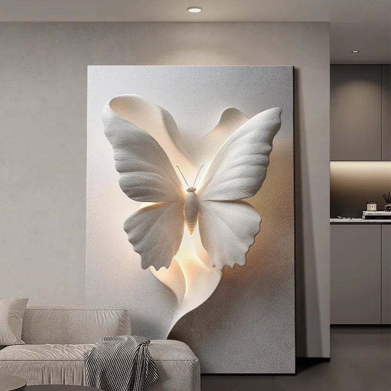 Premium Butterfly wall light fixture by MC THE BLACK DIAMOND, decorative living room floor decoration with butterfly design and warm lighting.