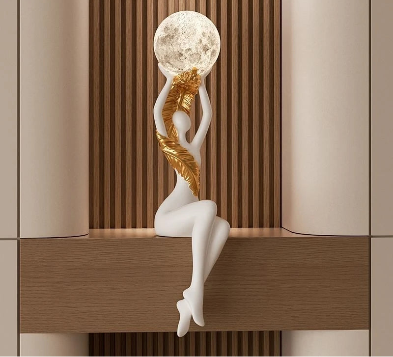 Resin Luxury Solid Color Figurines Luminous Character Wine Cabinet Figurines Semi-handmade Creative Modern Simple Home Decor - https://mohammadcollection.com