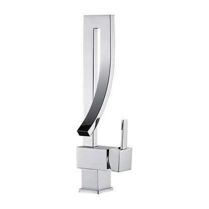 Elegant brass bathroom square basin faucet by MC THE BLACK DIAMOND, modern bath sink faucet with sleek design