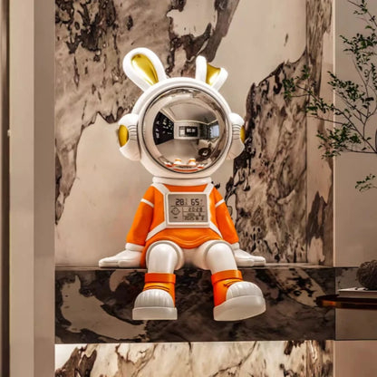 Astronaut Rabbit Sitting Desk Decoration Nordic Luxury Living Room Entrance TV Cabinet Decorative Figurines Housewarming Gift - 𝕄𝕮 𝕋𝕙𝕖 𝔹𝕝𝕒𝕔𝕜 𝔻𝕚𝕒𝕞𝕠𝕟𝕕