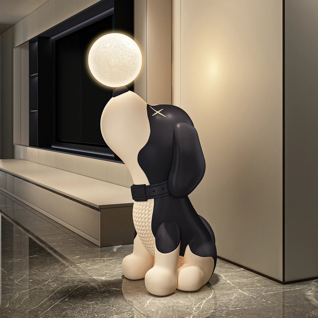 Nordic Art Home Decor Luminous Beagle Dog Statue Creative Living Room Large Welcome Sculpture Floor Decoration Housewarming Gift - 𝕄𝕮 𝕋𝕙𝕖 𝔹𝕝𝕒𝕔𝕜 𝔻𝕚𝕒𝕞𝕠𝕟𝕕