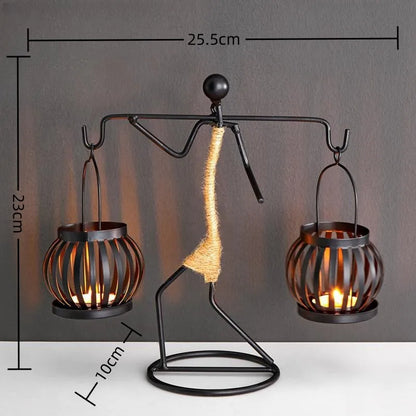 Nordic Metal Candlestick Abstract Character Sculpture Candle Holder Decors Handmade Figurines Home Decoration Art Gifts Hot 2024 - https://mohammadcollection.com