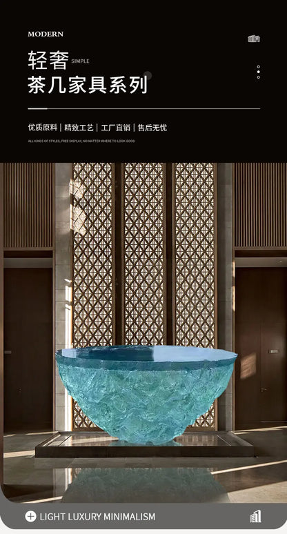 Creative transparent chair resin furniture floor ornament coffee table table - https://mohammadcollection.com