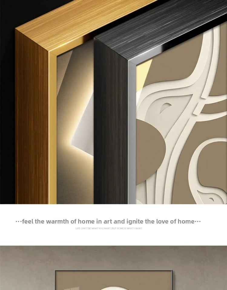 Black elephant abstract LED wall art poster by MC THE BLACK DIAMOND, modern luminous mural for living room decor.