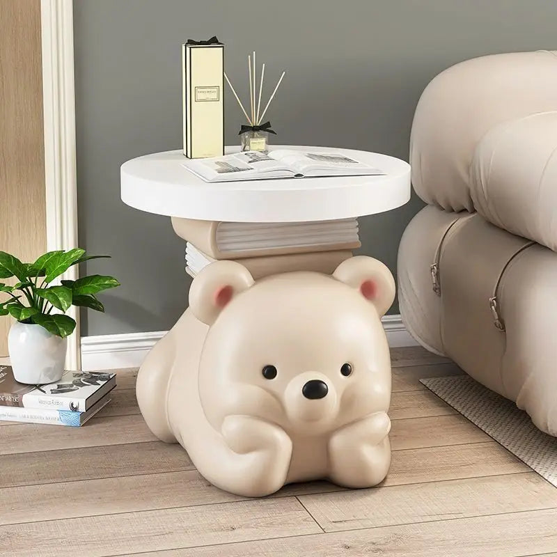 Cream bear living room floor ornaments, home accessories, TV cabinet, sofa side coffee table, bedside table, housewarming gift - 𝕄𝕮 𝕋𝕙𝕖 𝔹𝕝𝕒𝕔𝕜 𝔻𝕚𝕒𝕞𝕠𝕟𝕕