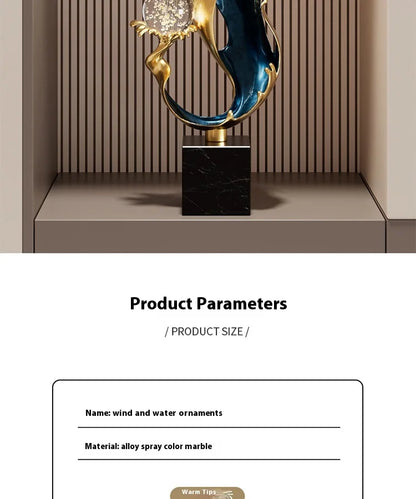 High End Atmosphere Home Accessories Metal Figurine Living Room Feng Shui Ornament Hotel Entrance Niche Office Desk Decoration - 𝕄𝕮 𝕋𝕙𝕖 𝔹𝕝𝕒𝕔𝕜 𝔻𝕚𝕒𝕞𝕠𝕟𝕕