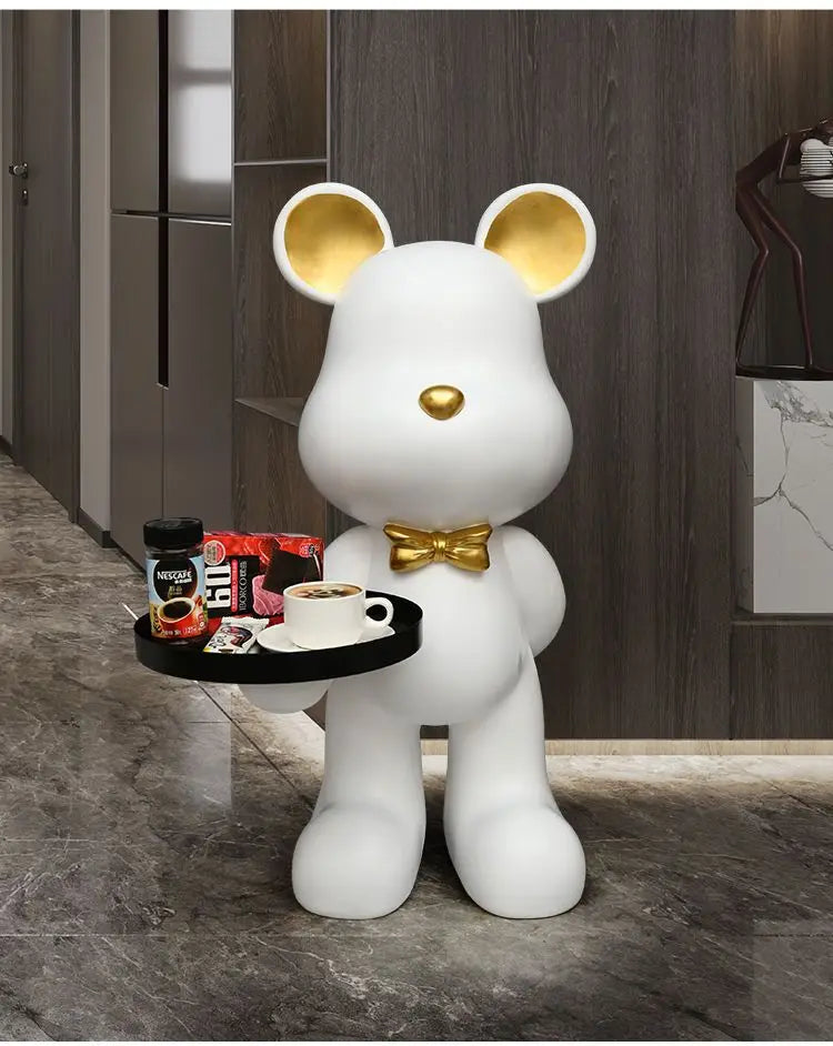 Home Decor Creative Doll Bear Floor Ornament Living Room Trend Soft Decoration Welcome Reception Storage Tray Animal Statue Gift - 𝕄𝕮 𝕋𝕙𝕖 𝔹𝕝𝕒𝕔𝕜 𝔻𝕚𝕒𝕞𝕠𝕟𝕕