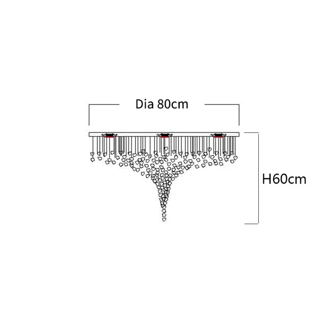 Modern Stone Crystal LED Chandelier Large Staircase Luxury Ceiling Pendant Light Home Decor Cristal Glass Suspension Lamps - https://mohammadcollection.com