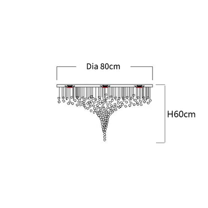 Modern Stone Crystal LED Chandelier Large Staircase Luxury Ceiling Pendant Light Home Decor Cristal Glass Suspension Lamps - https://mohammadcollection.com