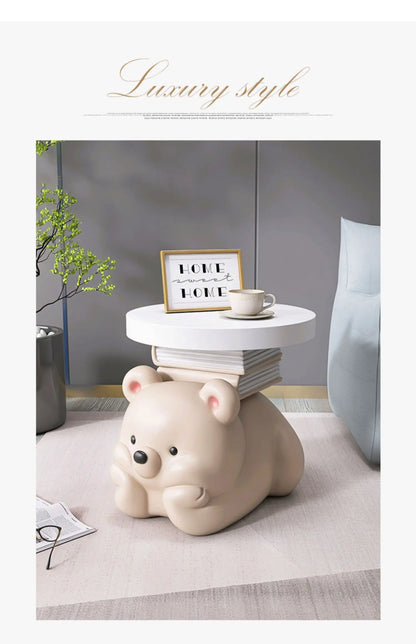 Cream bear living room floor ornaments, home accessories, TV cabinet, sofa side coffee table, bedside table, housewarming gift - 𝕄𝕮 𝕋𝕙𝕖 𝔹𝕝𝕒𝕔𝕜 𝔻𝕚𝕒𝕞𝕠𝕟𝕕