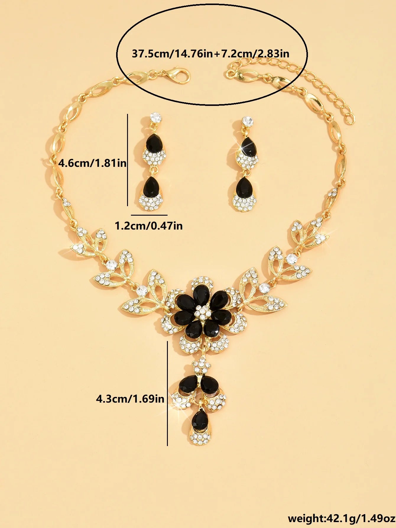 Three-piece women's fashion necklace set with versatile flower pendant designs by 𝕄𝕔 𝕋𝕙𝕖 𝔹𝕝𝕒𝕔𝕜 𝔻𝕚𝕒𝕞�