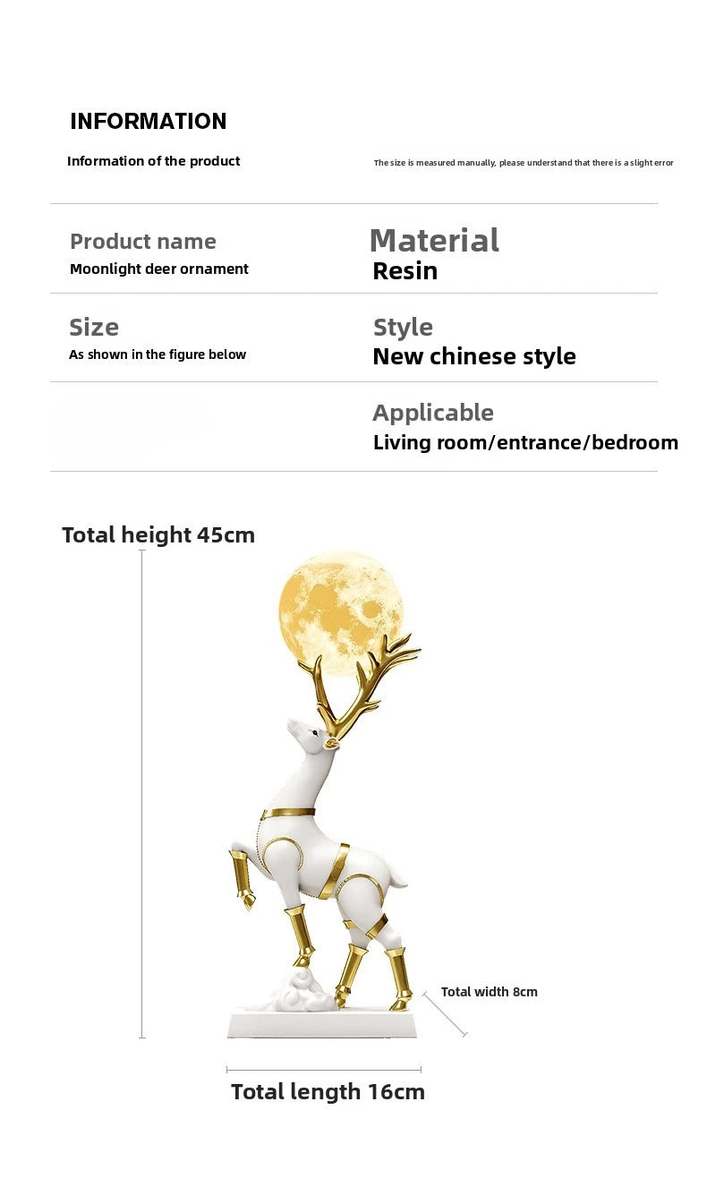 Nordic Luxury Decor Lucky Deer figurine sculpture by 𝕄𝕔 𝕋𝕙𝕖 𝔹𝕝𝕒𝕔𝕜 𝔻𝕚𝕒𝕞𝕠�