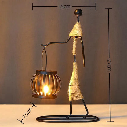 Nordic Metal Candlestick Abstract Character Sculpture Candle Holder Decors Handmade Figurines Home Decoration Art Gifts Hot 2024 - https://mohammadcollection.com