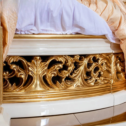 European Luxury Round Bed Design Wedding Lounge Aesthetics Romantic Comfortable Bed Castle King Size Muebles Home Furniture - https://mohammadcollection.com