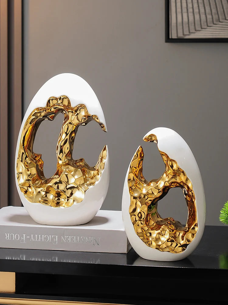 Simple Modern Home Decor, Gold Ornaments, Living Room, Wine Cabinet, TV Cabinet, Office Desktop, High-end Christmas Decoration - 𝕄𝕮 𝕋𝕙𝕖 𝔹𝕝𝕒𝕔𝕜 𝔻𝕚𝕒𝕞𝕠𝕟𝕕