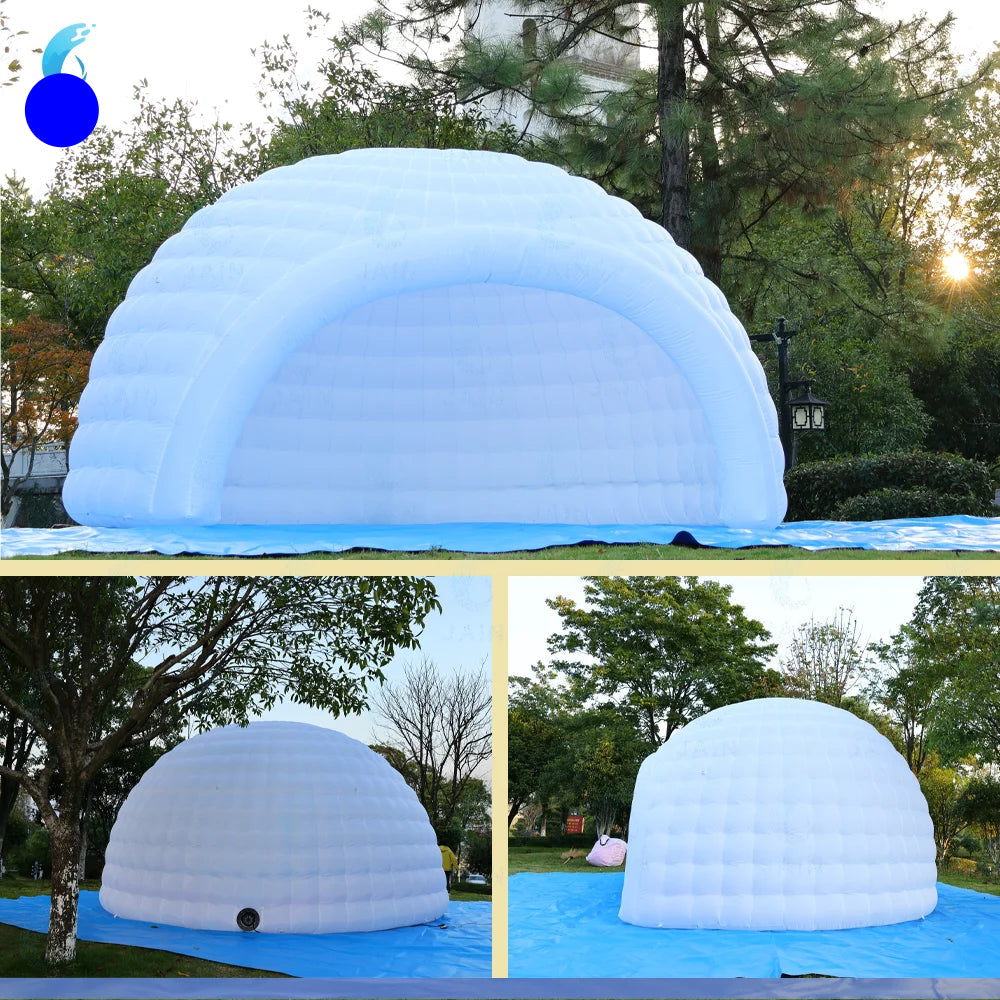 Inflatable MC THE BLACK DIAMOND Igloo Dome Tent, premium air-supported pop-up tent with a rounded, durable inflatable structure.