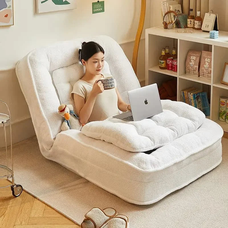 Lazy sofa reclining and sleeping single tatami bedroom small sofa folding sofa bed - https://mohammadcollection.com