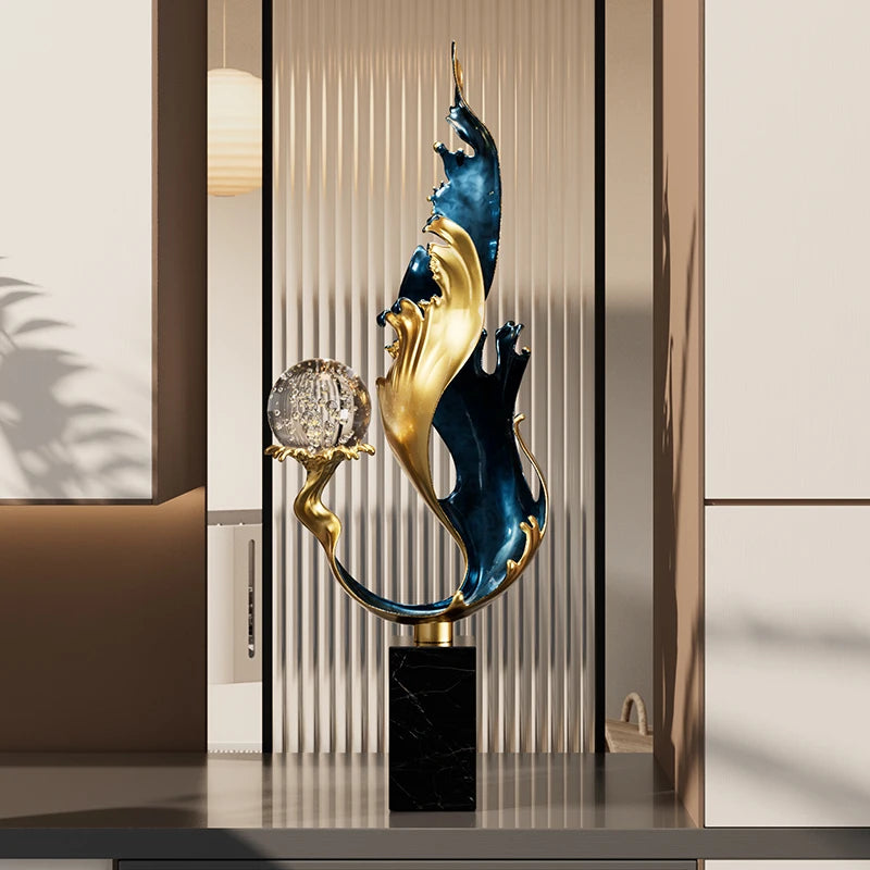 High End Atmosphere Home Accessories Metal Figurine Living Room Feng Shui Ornament Hotel Entrance Niche Office Desk Decoration - 𝕄𝕮 𝕋𝕙𝕖 𝔹𝕝𝕒𝕔𝕜 𝔻𝕚𝕒𝕞𝕠𝕟𝕕