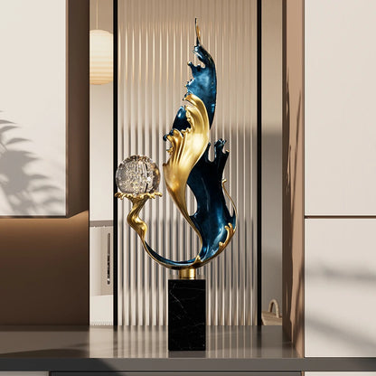 High End Atmosphere Home Accessories Metal Figurine Living Room Feng Shui Ornament Hotel Entrance Niche Office Desk Decoration - 𝕄𝕮 𝕋𝕙𝕖 𝔹𝕝𝕒𝕔𝕜 𝔻𝕚𝕒𝕞𝕠𝕟𝕕