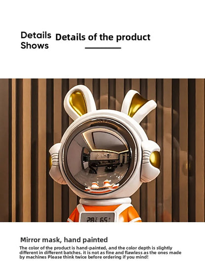 Astronaut Rabbit Sitting Desk Decoration Nordic Luxury Living Room Entrance TV Cabinet Decorative Figurines Housewarming Gift - 𝕄𝕮 𝕋𝕙𝕖 𝔹𝕝𝕒𝕔𝕜 𝔻𝕚𝕒𝕞𝕠𝕟𝕕