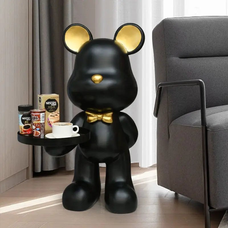 Home Decor Creative Doll Bear Floor Ornament Living Room Trend Soft Decoration Welcome Reception Storage Tray Animal Statue Gift - 𝕄𝕮 𝕋𝕙𝕖 𝔹𝕝𝕒𝕔𝕜 𝔻𝕚𝕒𝕞𝕠𝕟𝕕