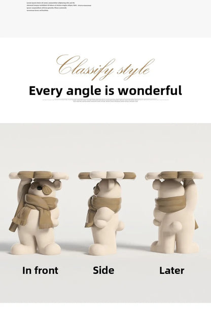 Nordic Style Living Room Small Coffee Table Creative Cartoon Bear Sofa Side Table Kawaii Room Decor Bedside Table Storage Rack - 𝕄𝕮 𝕋𝕙𝕖 𝔹𝕝𝕒𝕔𝕜 𝔻𝕚𝕒𝕞𝕠𝕟𝕕