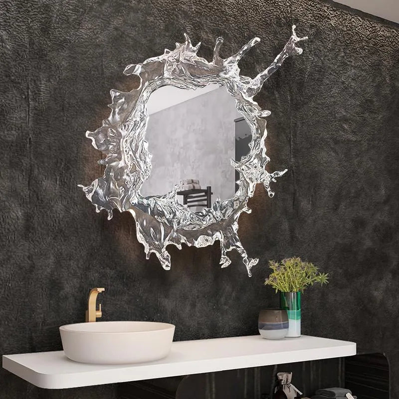Art Water Flower With Mirror Wall Light Modern Led Wall Lamps For Bathroom Dressing Mirror Wall Sconces Home Decor Wall Lighting - https://mohammadcollection.com