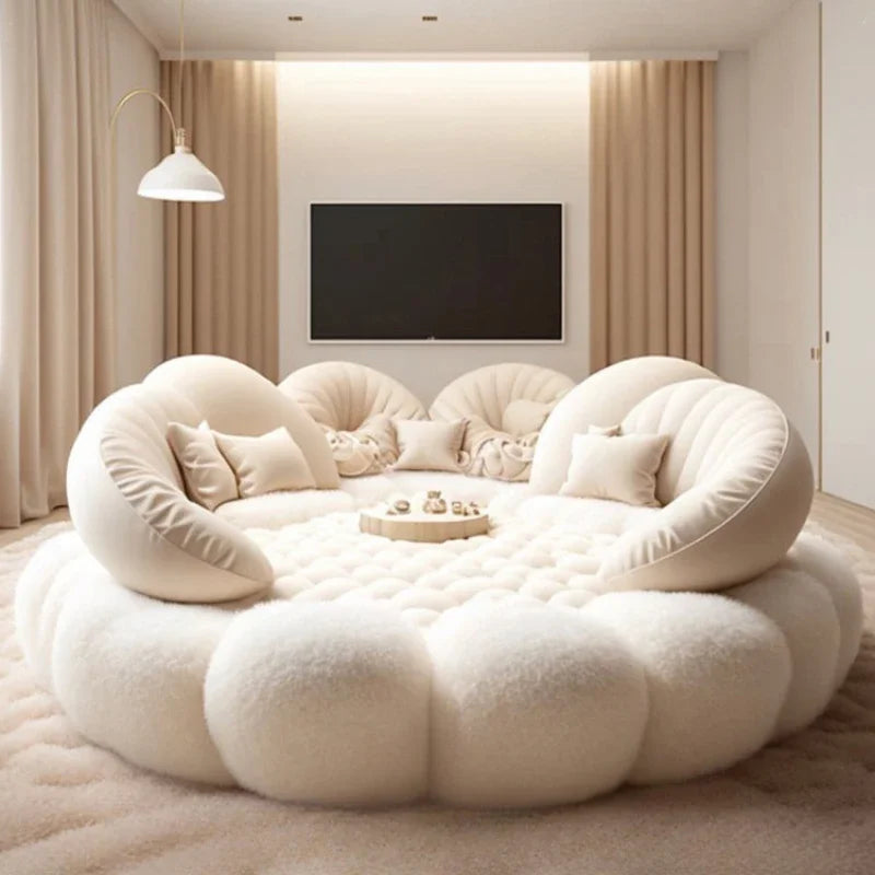 Round Aesthetics Soft Bed Frame European Full Master Bedroom Hotel Create Bed King Size Fashionable Modern Cama Casal Furniture - https://mohammadcollection.com