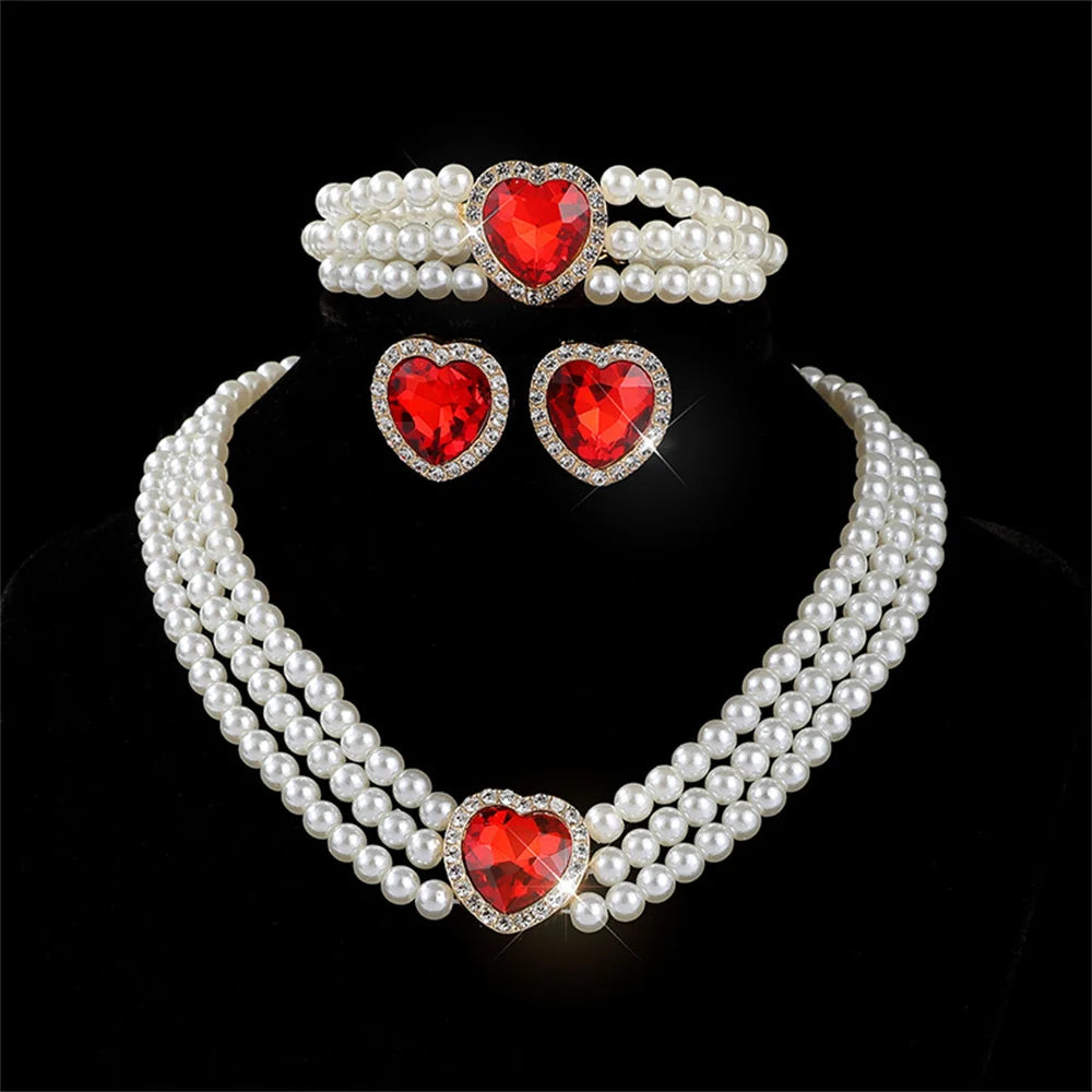MC THE BLACK DIAMOND bridal jewelry set featuring a versatile necklace and matching earrings, elegant and perfect for special occasions