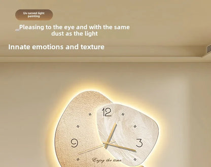 Modern MC THE BLACK DIAMOND wall clock with silent movement, digital display, suitable for living and dining room wall decor.