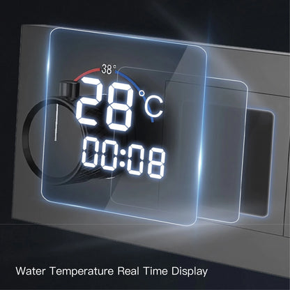 AITANA Luxury Brass Gunmetal LED Display Thermostatic Shower System Bathroom Ceiling embedded concealed giant curtain Rainfall - https://mohammadcollection.com