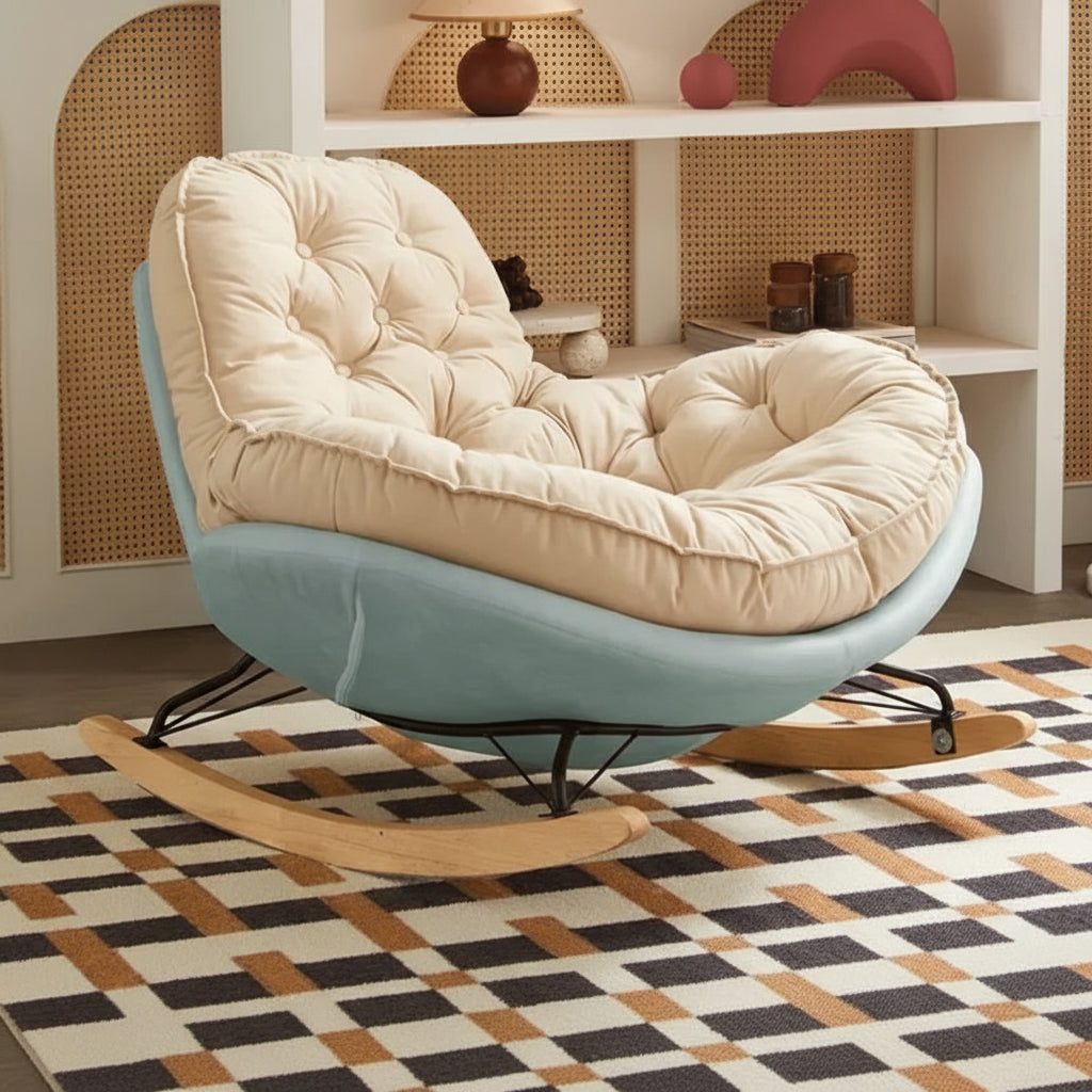 Home Balcony Casual Rocking Chair Lounge Comfortable Sofa Iving Room Bedroom Nordic Luxury Furniture Chaise Lounge Accessories - https://mohammadcollection.com