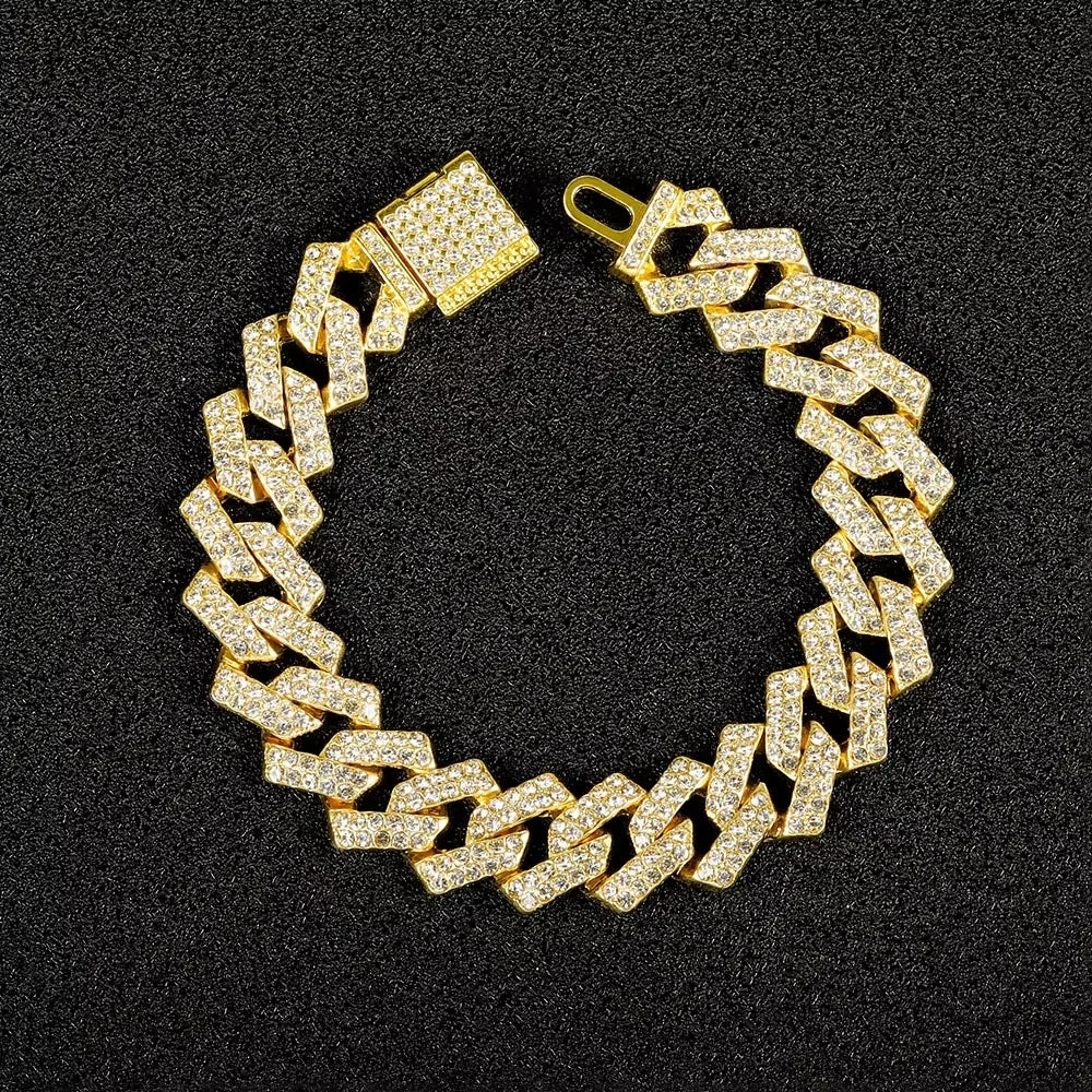 Men's 16mm Hip Hop Miami Cuban Link Chain set by 𝕄𝕮 𝕋𝕙𝕖 𝔹𝕝𝕒𝕔𝕜 𝔻𝕚𝕒𝕞�