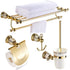 Luxury Gold Polished Brass Bathroom Accessories Set - Wall-Mounted Crystal Bath Hardware Collection - https://mohammadcollection.com