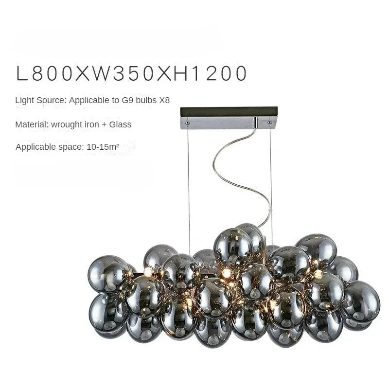 Modern grape glass chandelier by 𝕄𝕔 𝕋𝕙𝕖 𝔹𝕝𝕒𝕔𝕜 𝔻𝕚𝕒𝕞𝕠𝕟𝕕