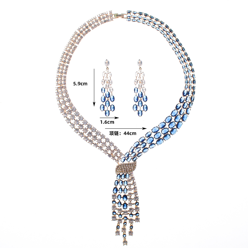 Handmade Lab Emerald Diamond Jewelry set 14K White Gold Wedding Rings Earrings Necklace For Women Bridal Engagement Jewelry Gift - https://mohammadcollection.com