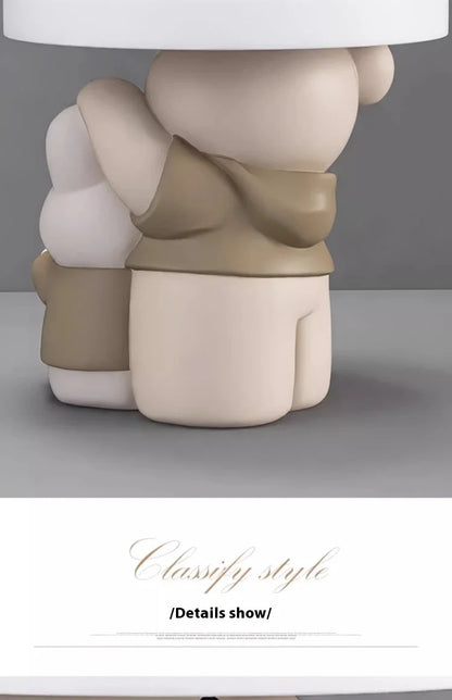 Cream Style Home Decor Parent-child Bear Statue Coffee Table Creative Livingroom Sofa Side Table Bedroom Bedside Table Furniture - 𝕄𝕮 𝕋𝕙𝕖 𝔹𝕝𝕒𝕔𝕜 𝔻𝕚𝕒𝕞𝕠𝕟𝕕