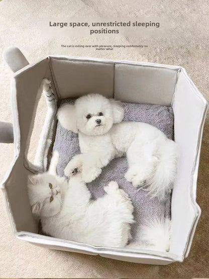 3kgFoldable Puppy House Small Dog Kennel Bed