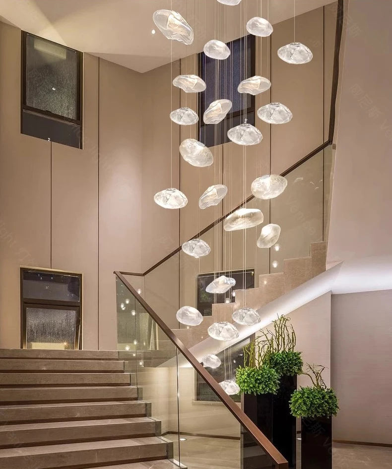 Modern MC THE BLACK DIAMOND crystal chandelier with elegant hanging crystals and intricate metal frame for stylish home lighting.
