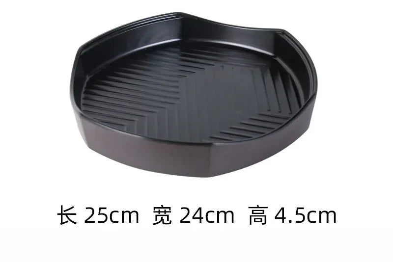 Black frosted melamine dinner plate from 𝕄𝕔 𝕋𝕙𝕖 𝔹𝕝𝕒𝕔𝕜 𝔻𝕚𝕒𝕞𝕠𝕟