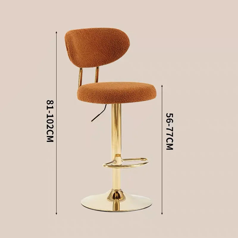Rotating Lifting Bar Chair, High Foot Stool, Nordic Furniture, Backrest, Velvet Bar Stool, Bar Stools For Kitchen, Counter Stool - 𝕄𝕮 𝕋𝕙𝕖 𝔹𝕝𝕒𝕔𝕜 𝔻𝕚𝕒𝕞𝕠𝕟𝕕