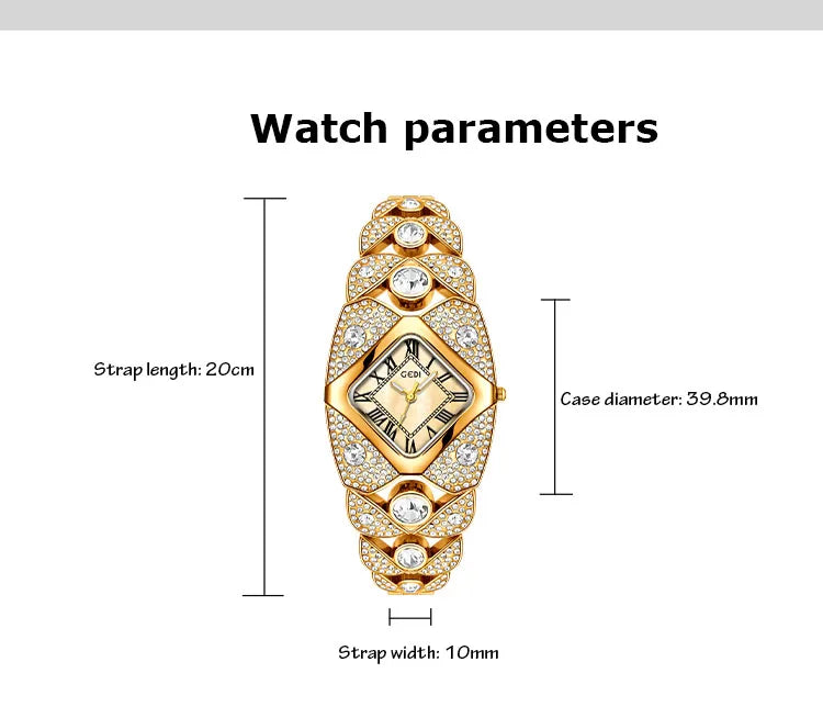 2025 New Women Watch Light Luxury Brand Diamond Inlaid Bracelet Watches Waterproof Ladies Fashion Quartz Clock Wristwatch Gift - https://mohammadcollection.com