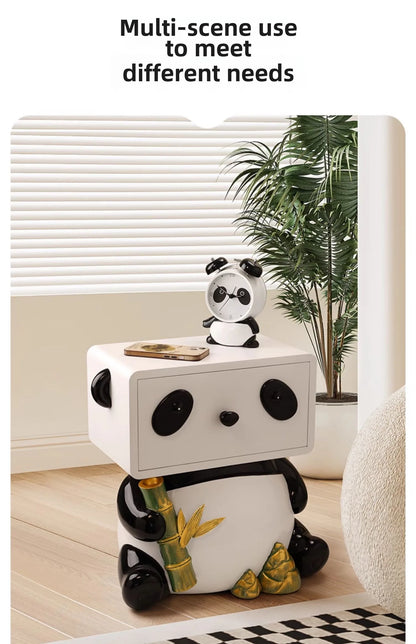 Cute Panda Bedside Table, Creative Floor Storage Ornament, Living Room, Bedroom, Sofa, Side Cabinet, Home Decoration, Furniture - 𝕄𝕮 𝕋𝕙𝕖 𝔹𝕝𝕒𝕔𝕜 𝔻𝕚𝕒𝕞𝕠𝕟𝕕