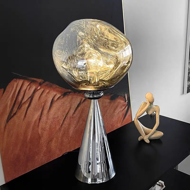 Lava Floor Lamp Black For Living Room Bedroom Post-Modern Corner Floor Lamps With Smoke Gray Shade Standing Lights Table Lamp - https://mohammadcollection.com